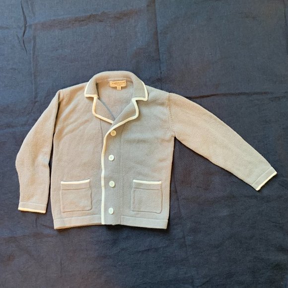 Cashmirino cotton collared cardigan sweater, 4T - Picture 1 of 4